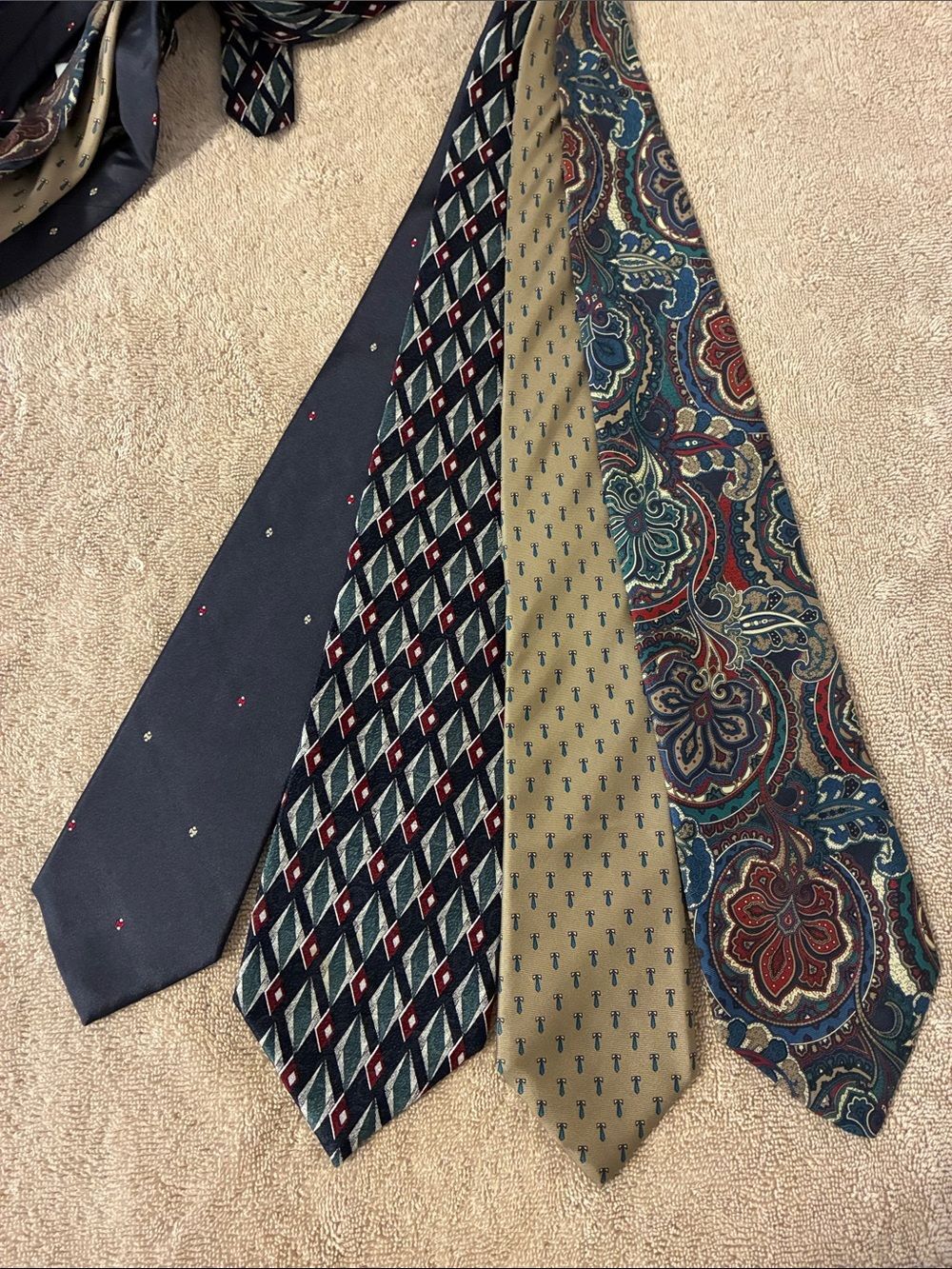 Multiples Men's Tie Esquire Pierre Cardin Giannelli Olympic lot of 4‎